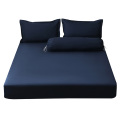 Whole sale 100% Polyester Twin to CL King multiple size and colors solid fitted sheet and pillow case  bedding sheets sets